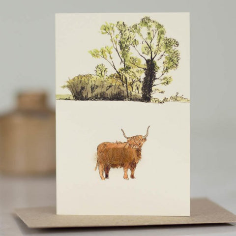Mini Card - Highland Cow