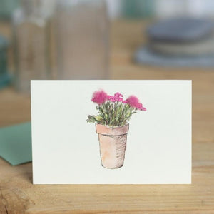 Mini Card - Pot of Pinks