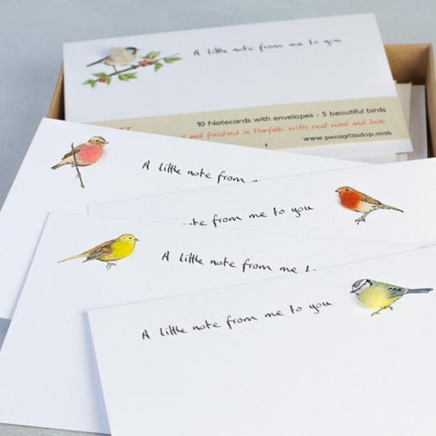 Garden Birds Notecards - Box of 10
