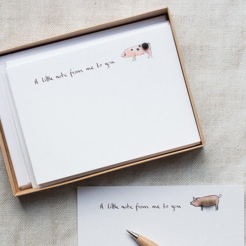 Pig Notecards - Box of 10