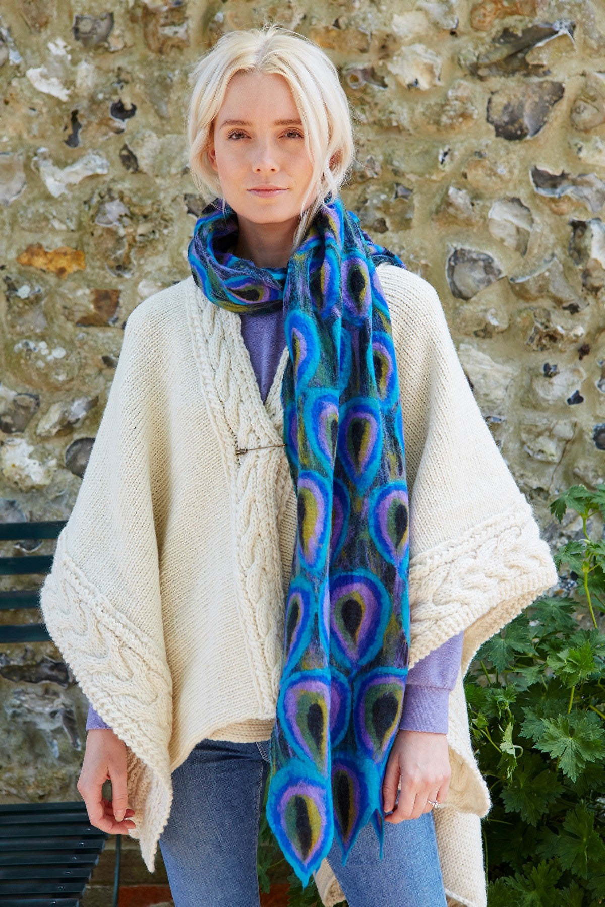 Pachamama Peacock Scarf